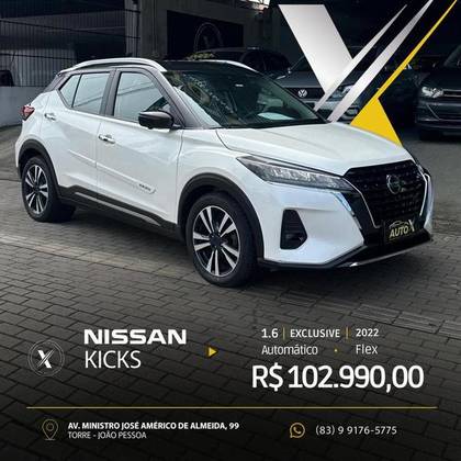NISSAN KICKS 1.6 16V FLEXSTART EXCLUSIVE XTRONIC NISSAN KICKS 1.6 16V FLEXSTART EXCLUSIVE XTRONIC